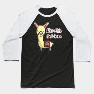 Bite Kids Hail Satan Baseball T-Shirt